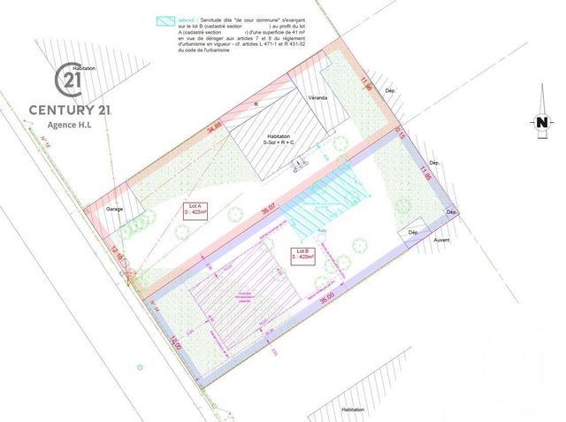 terrain à vendre - 420.0 m2 - CHELLES - 77 - ILE-DE-FRANCE - Century 21 Agence H.L.